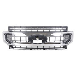 Chrome + Black Front Bumper Grille For 2020-2022 Ford F-250 F-350 F-450 Super Duty – Direct Fit, Without Emblem 2 thumbnail image