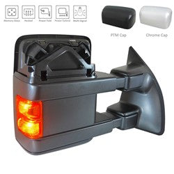 Ford F250 F350 F450 2011 - 2016 Passenger Mirror Chrome w/ memory, w/ Power Folding, w/temp sensor FO1321494