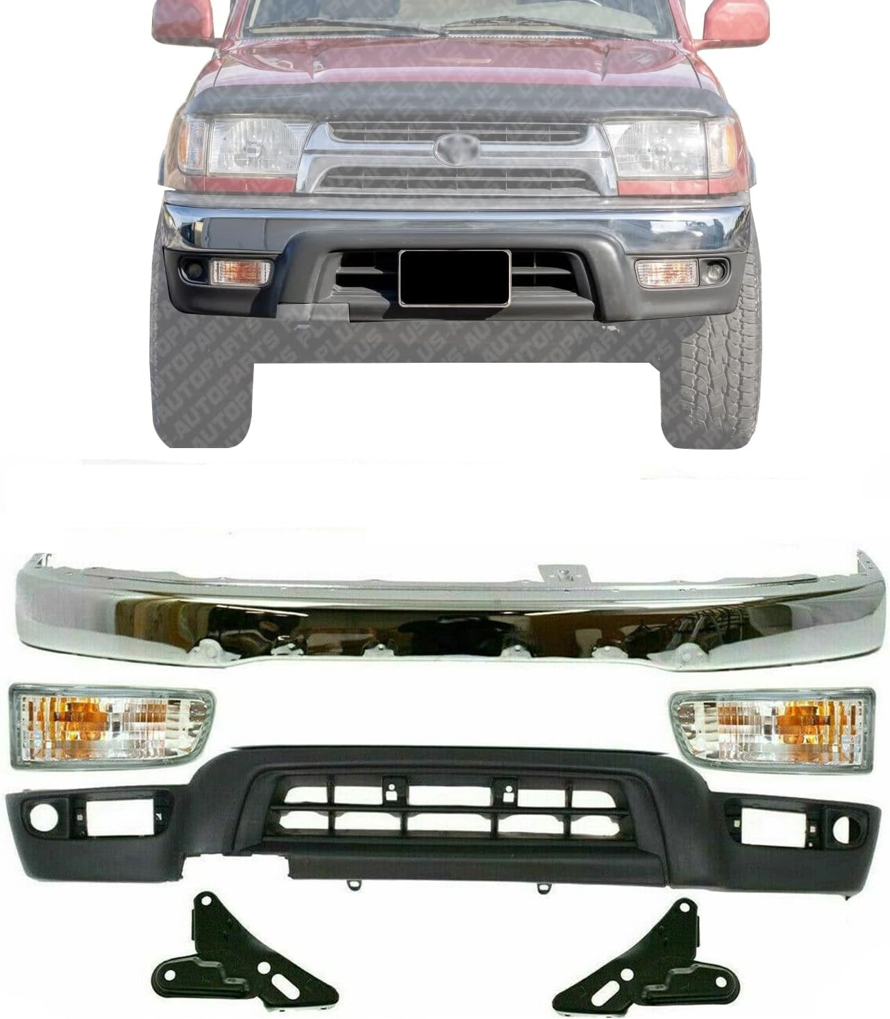 Toyota 4Runner 1996 - 2002 * Fits 1999 - 2002 Front Bumper - Chrome Assembly