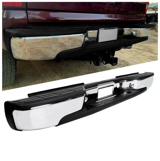 1999-2007 GMC Sierra, Chevrolet Silverado 2500 3500 Chrome Rear Bumper Assembly GM1103129