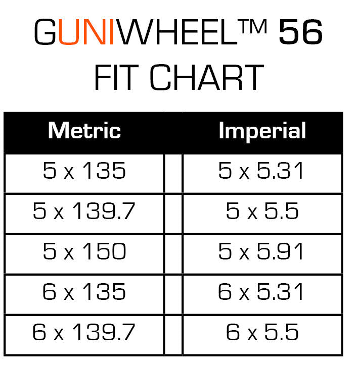 GUNIWHEEL™ 56 Universal Bolt Pattern Wheel