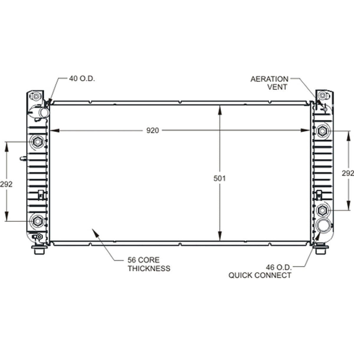 2003-2007 CHEVROLET AVALANCHE SILVERADO SUBURBAN / GMC SIERRA YUKON Radiator