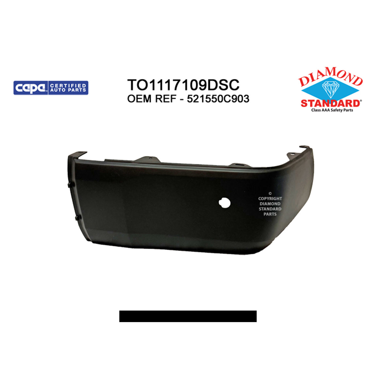 2014-2021 TOYOTA TUNDRA Rear Bumper End Passenger Side