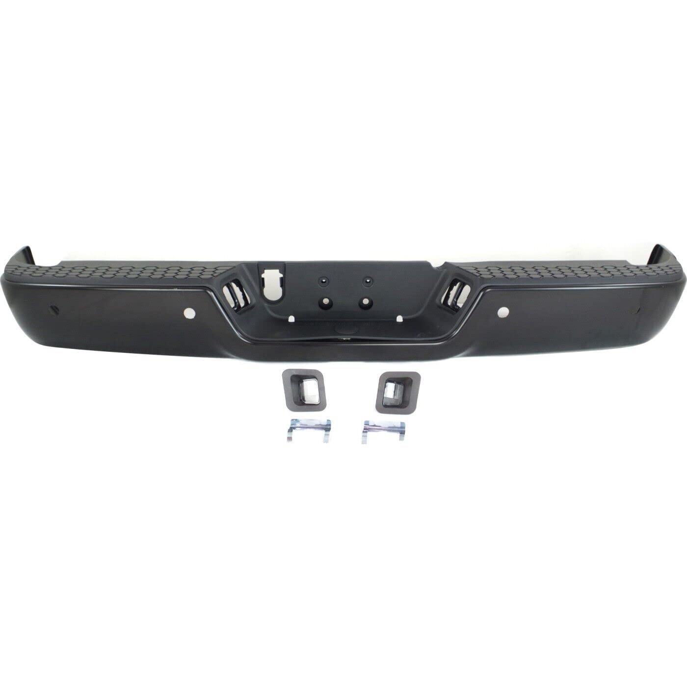 Dodge RAM 2009 - 2018 1500 2500 3500 Rear Step Bumper Assembly - Paintable with park sensor holes -  CH1103121