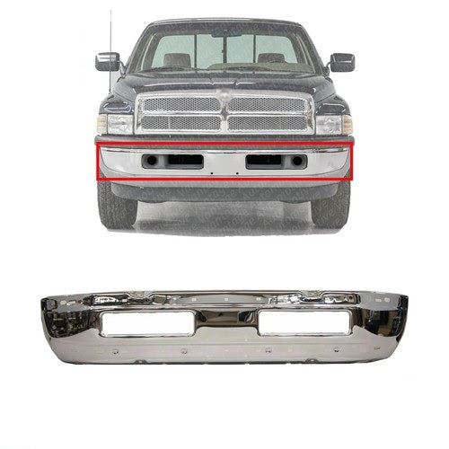 1994 - 2002 Dodge RAM 1500 2500 3500 Front Chrome Bumper CH1002256