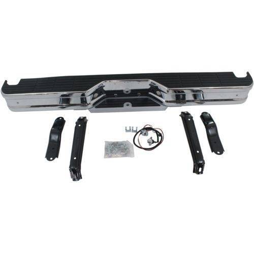Ford F250 F350 F450 1987 - 1991 & 1992 - 1998 Pickup Full Size Rear Chrome Bumper - Complete Assembly FO1101126