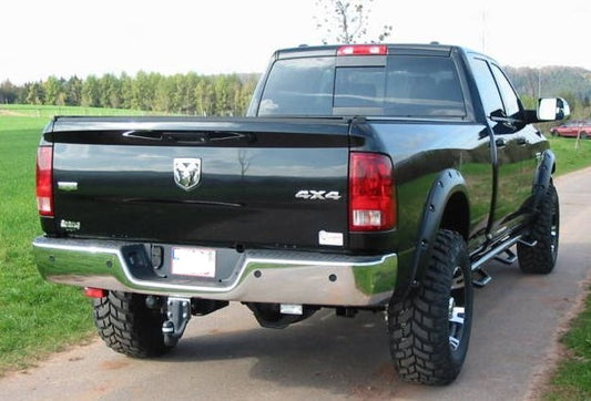 RAM Rear Chrome Bumper Assembly with Park Sensor Holes