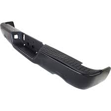 am 1500 Black Rear Step Bumper Assembly w/dual exhaust, w/o park sensor holes