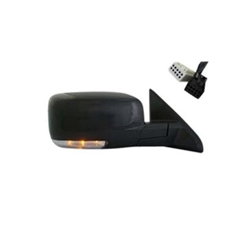 Fits: Dodge RAM 2009 - 2018 > Fits 2009 - 2012 Ram Side view Mirror with Power, Heat, Turn signal, smooth (paintable) CH1321293 CH1320293