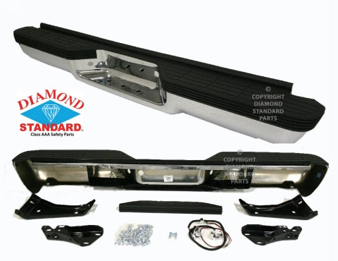 Sierra Silverado 1988 - 1997 also fits '98 - '02, Yukon 1992 - 1999, Tahoe 1992 - 1999, Suburban 1992 - 1999 Chrome Bumper GM1101109