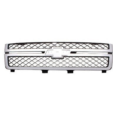 Silverado 2007 - 2013 Fits: 2011 - 2014 Chevrolet Silverado 2500 3500 Chrome Grille GM1200639