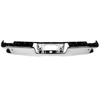 Chrome Rear Bumper With Corner Steps For 2014-2018 Chevy Silverado & GMC Sierra 1500