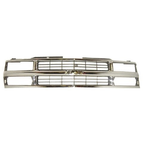 Silverado 1988 - 1997 Fits 1994 - 2002 Chevrolet Silverado Tahoe Suburban Chrome Grille  GM1200238