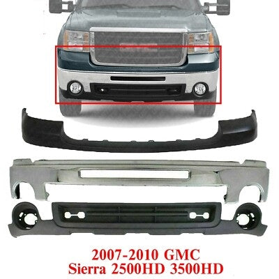 2007 - 2013 GMC Sierra Front Chrome Bumper with Air Hole FITS 2007 - 2010 Sierra 2500 3500