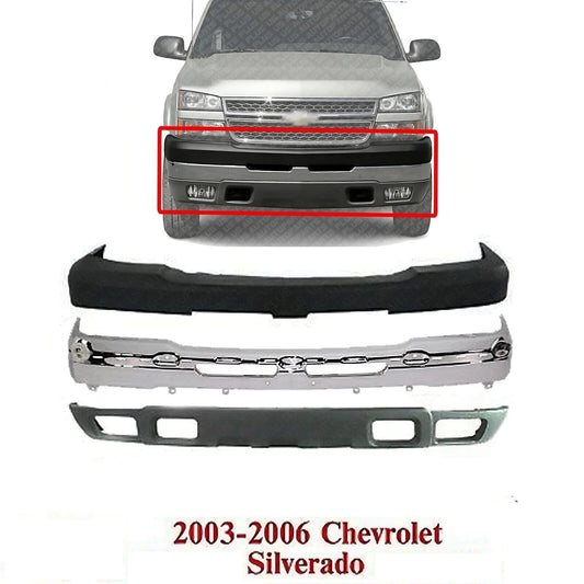 2003 - 2006 Chevrolet Silverado 2500 3500 Front Chrome Bumper Assembly GM1002416