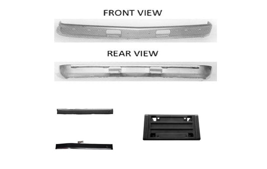 1988-2002 GMC Sierra, Chevrolet Silverado Front Chrome Bumper GM1002177 Assembly with Brackets
