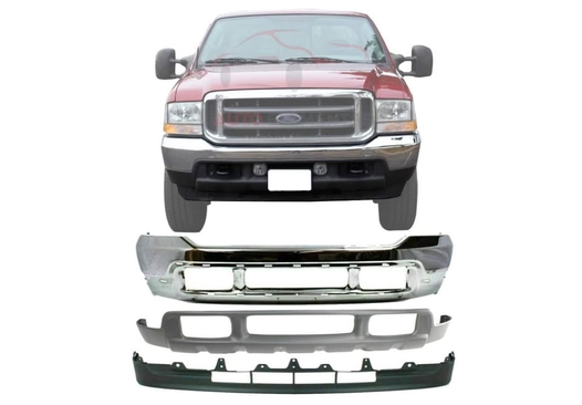 Ford F250 F350 F450 1999 - 2007 Fits 99-04 Ford F250 F350 F450 Front Chrome Bumper Assembly