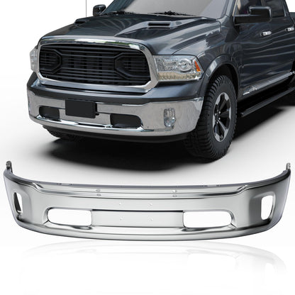 2013-2018 RAM 1500, 2019-2025 Ram 1500 Classic Chrome Front Bumper w/ Fog Light Holes CH1002396