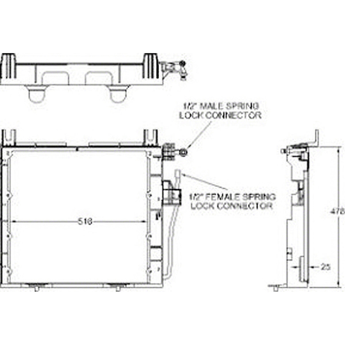 1997-1999 DODGE DAKOTA DURANGO Ac Condenser
