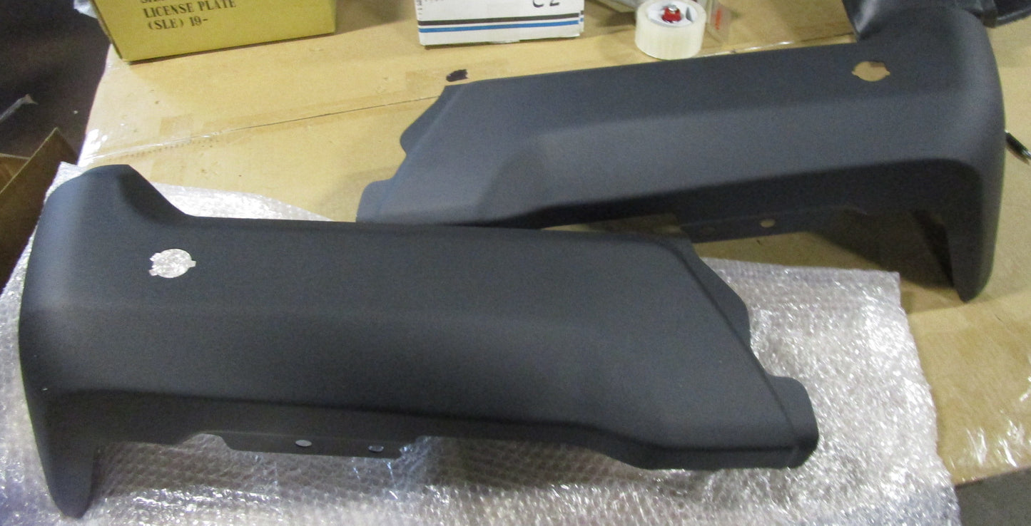 2017 - 2022 Ford F250 F350 F450 Rear Bumper Ends Paintable - Textured with Sensor Holes