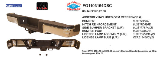 2009-2014 FORD F150 Rear Step Bumper Assembly