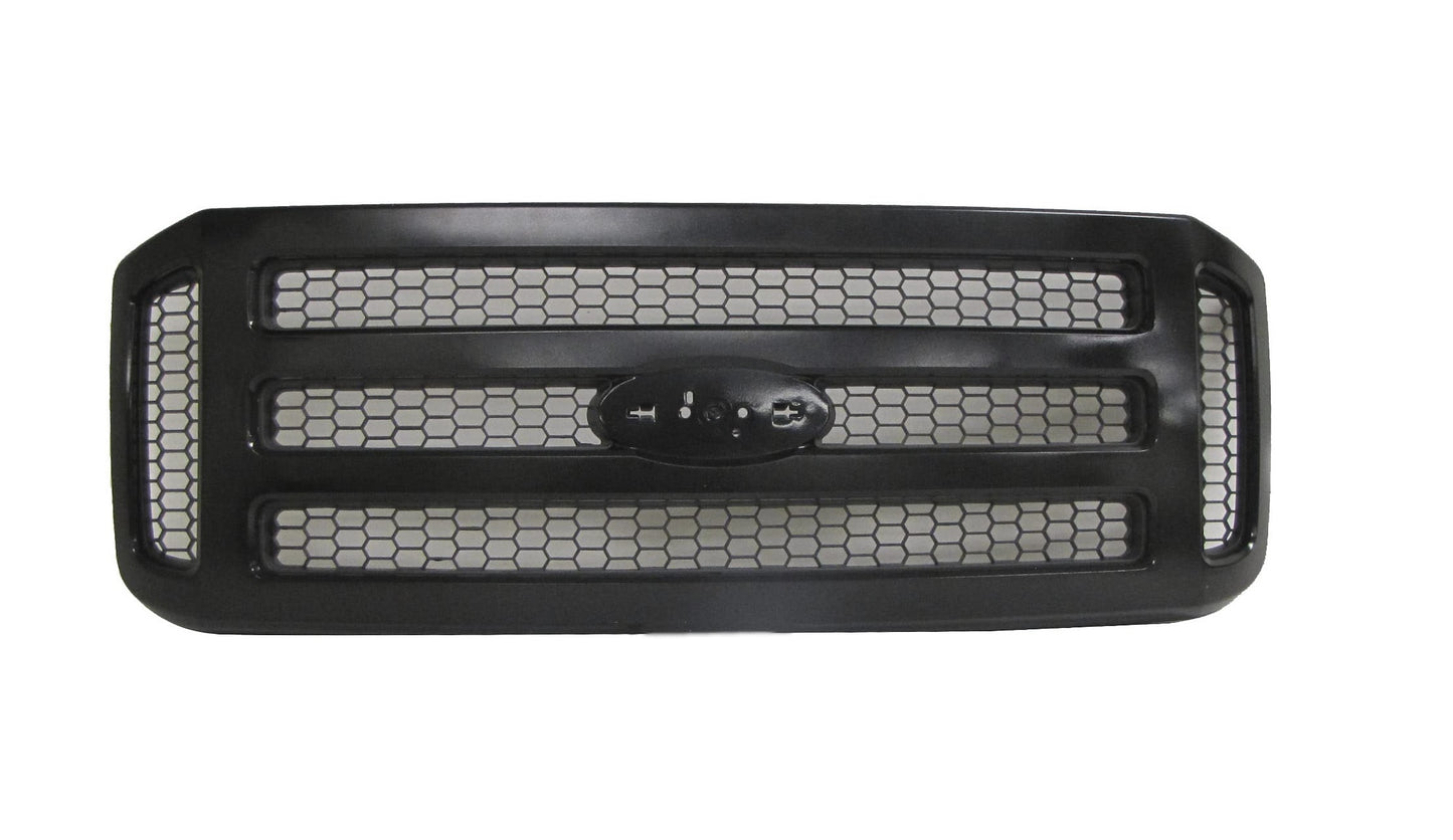 Ford F250 F350 F450 Black Textured Grille  Fits: 2005 - 2007 - FO1200472