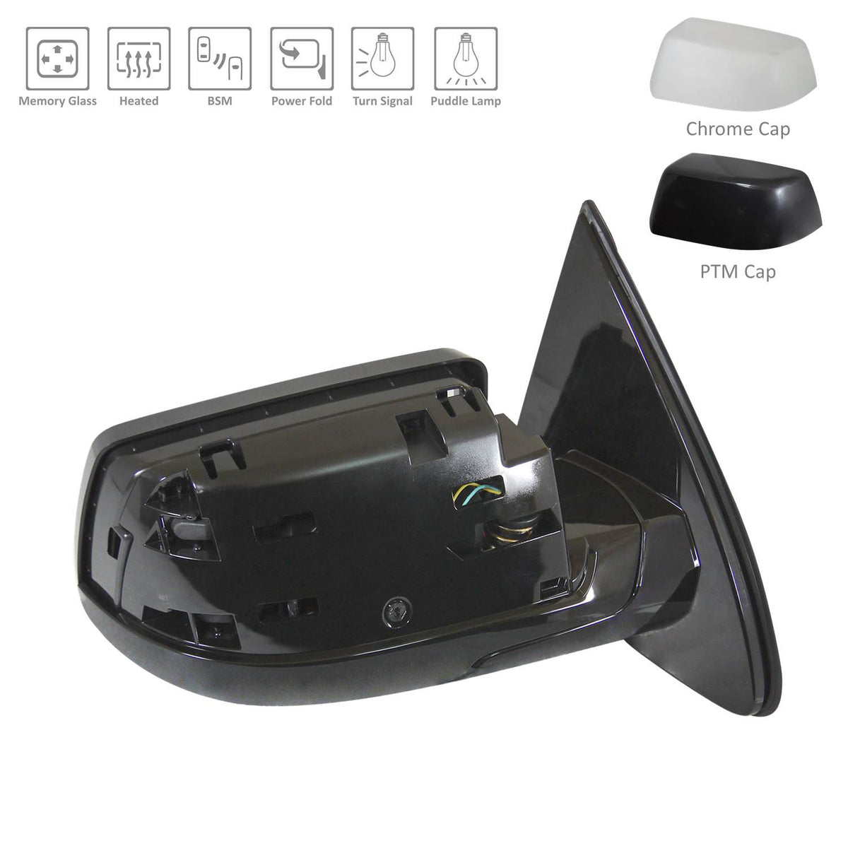 2015-2020 CHEVROLET SUBURBAN TAHOE / GMC YUKON Power Door Mirror Passenger Side