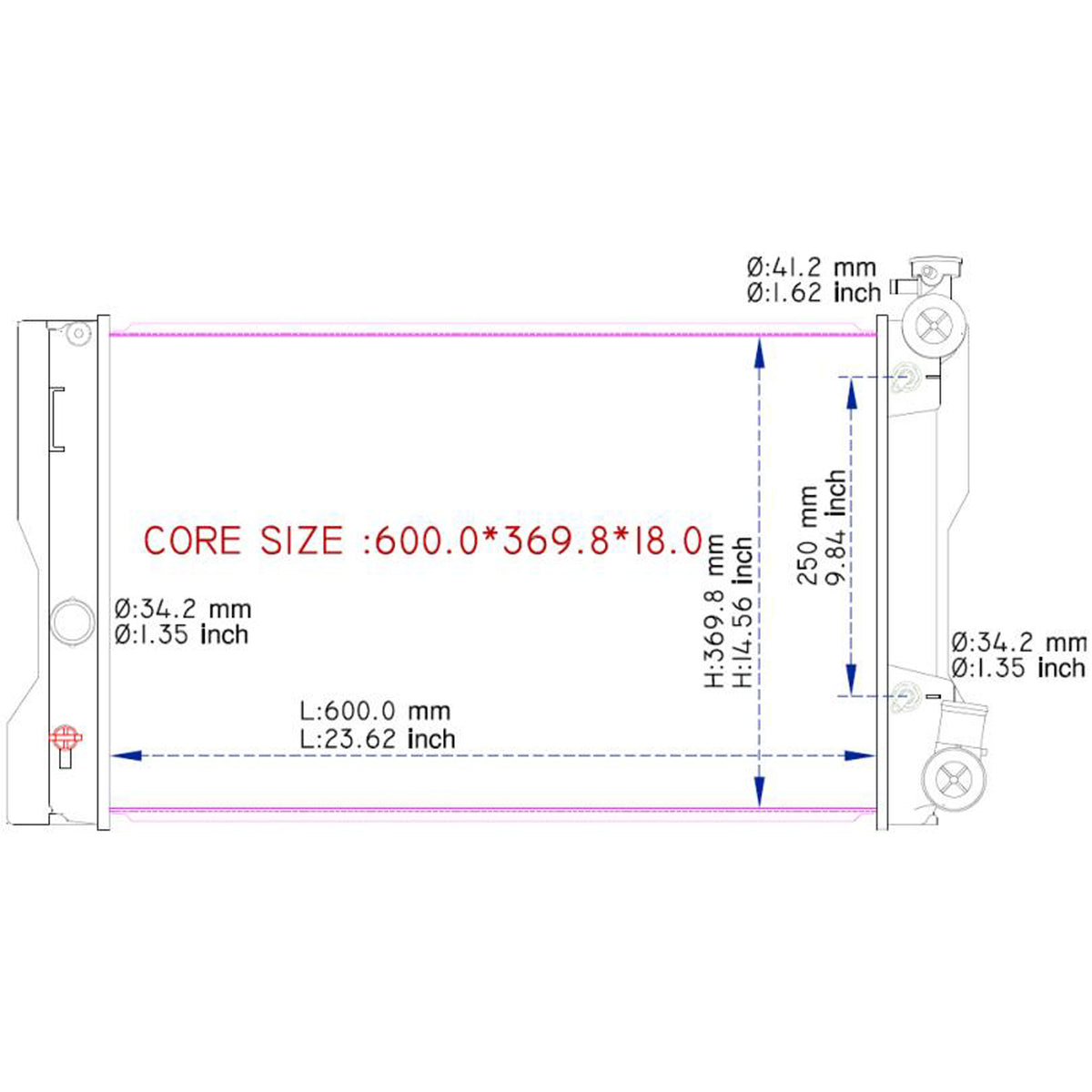 2009-2019 TOYOTA COROLLA Radiator