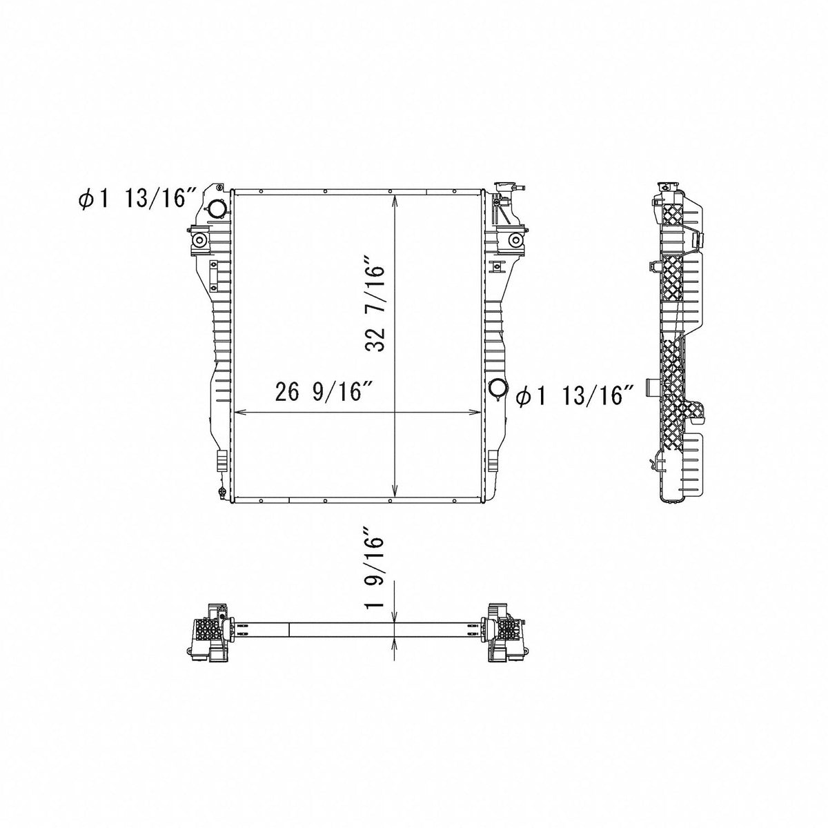 2010-2012 DODGE RAM 2500 RAM 3500 RAM 4500 RAM 5500 Radiator