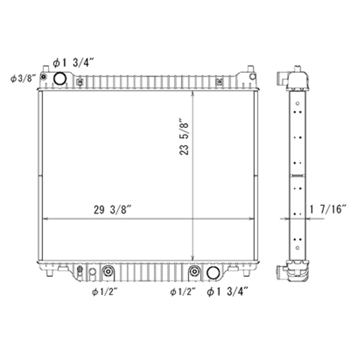 2005-2018 FORD E350 E450 ECONOLINE Radiator