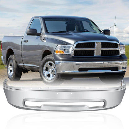 Dodge RAM 2009 - 2018  Fits: 2013 - 2018  / RAM 2019 - 2022 Ram 1500 Chrome Front Bumper Without Fog Lights - CH1002397