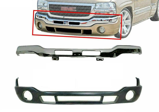 Sierra 1999 - 2006 Front Chrome Bumper 2003 - 2006