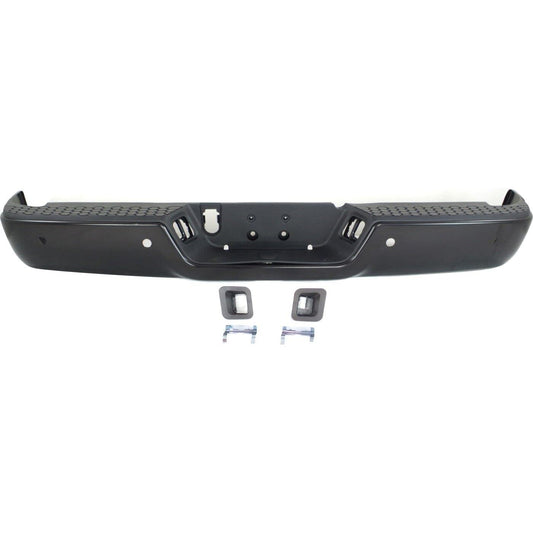Dodge RAM 2009 - 2018 1500 2500 3500 Rear Step Bumper Assembly - Paintable with park sensor holes -  CH1103121