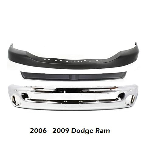 Dodge RAM 2002 - 2008 Upper Bumper Assembly Fits 2006 - 2009