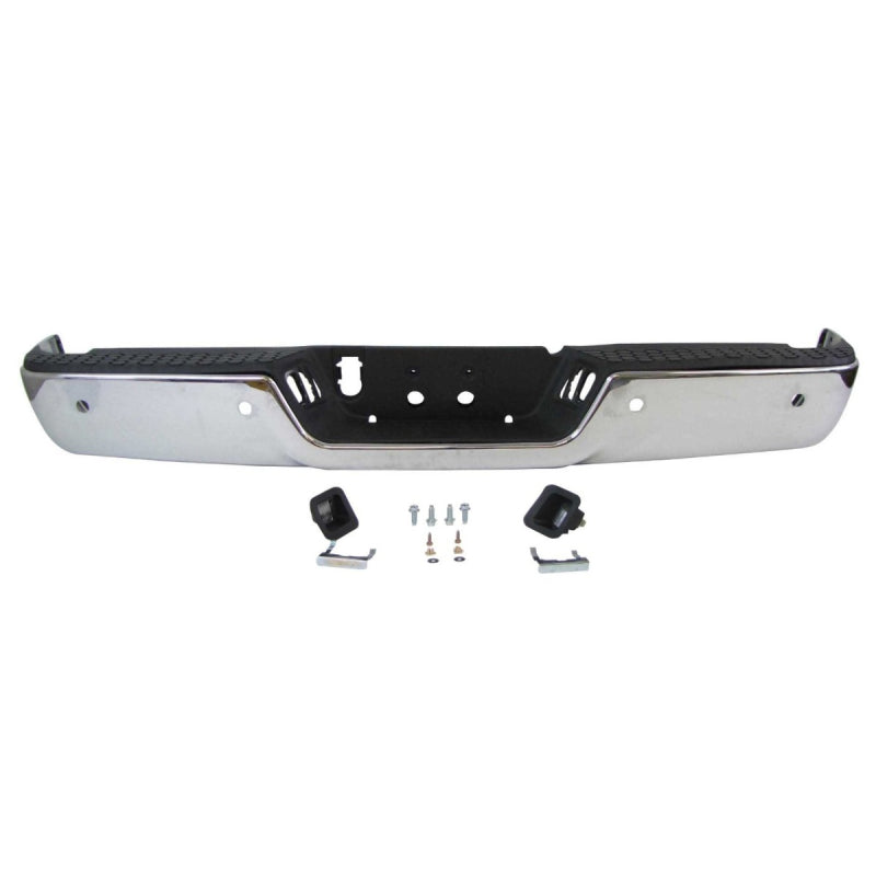Dodge RAM 2009 - 2018 1500 -> Fits 2010 - 2012 Dodge Ram 2500 3500 Rear Chrome Bumper Assembly with Park Sensor Holes CH1103122