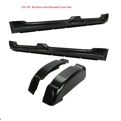 GMC & Chevrolet 1999 - 2006 Rocker Panel and Cab Corner Kit for Crew Cab
