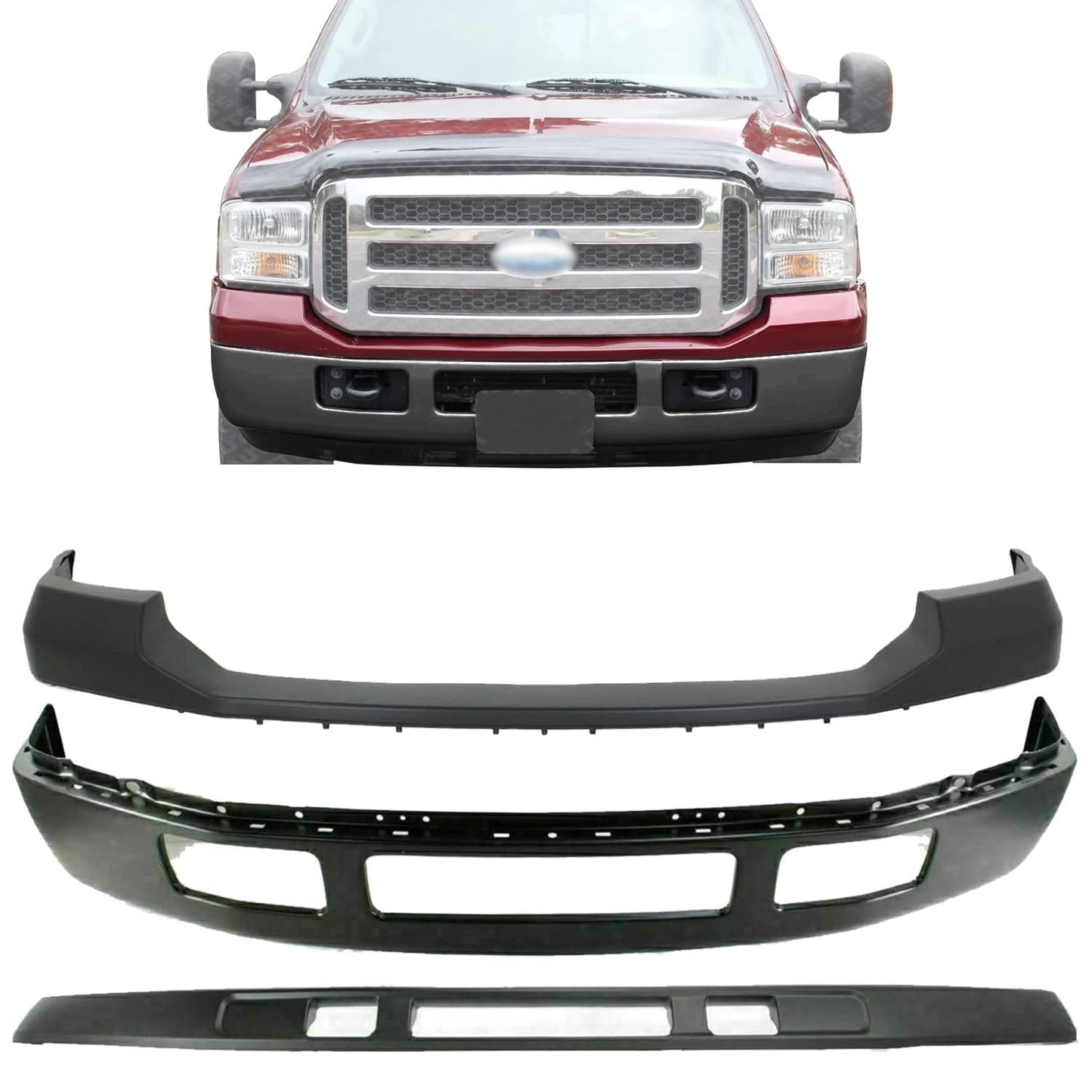 Ford F250 F350 F450 1999 - 2007 Front Paintable Front Bumper Kit FO1002393