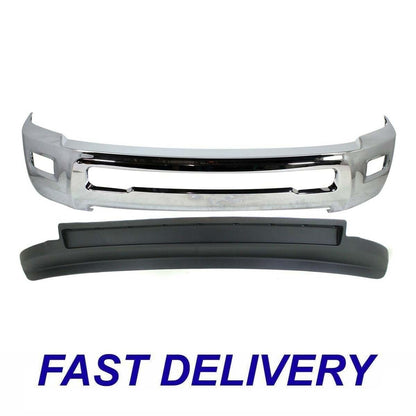 DODGE RAM 2009 - 2018 Ram 2500 3500 Front Chrome Bumper with Fog light holes and Valance CH1002390