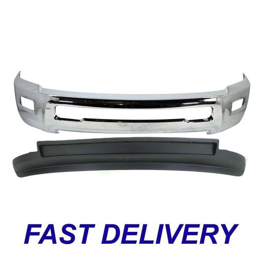 DODGE RAM 2009 - 2018 Ram 2500 3500 Front Chrome Bumper with Fog light holes and Valance CH1002390