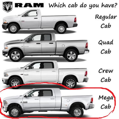 2009 2018 RAM 1500 2500 3500 - Mega Cab - Rockers and Cab Corners Kit