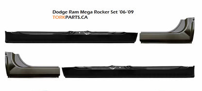 2006 - 2009 Dodge RAM 1500 2500 3500 Mega Cab Rocker and Cab Corner Replacement Complete Kit, Fits: 2002 - 2008