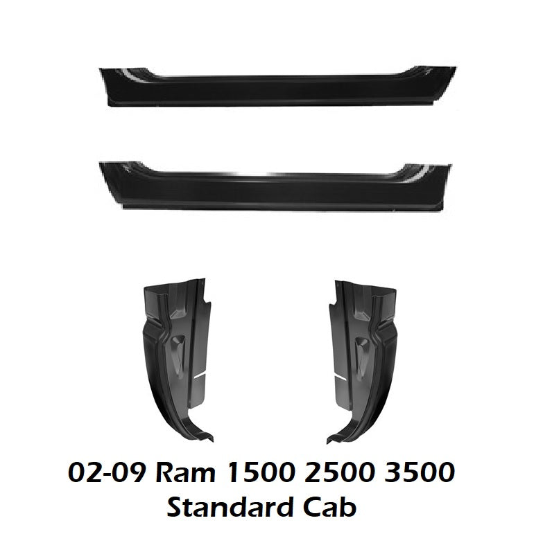 2002-2009 Dodge RAM 1500 2500 3500 Rocker Panel & Cab Corner Kit for Standard Cab