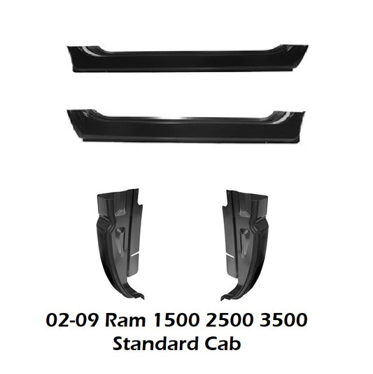 2002-2009 Dodge RAM 1500 2500 3500 Rocker Panel & Cab Corner Kit for Standard Cab