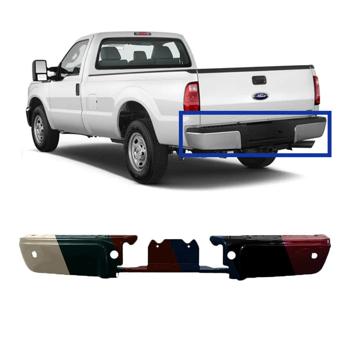 Ford F250 F350 F450 2011 - 2016 and 2008 - 2010 Rear Paintable Bumper w/sensor holes FO1102370