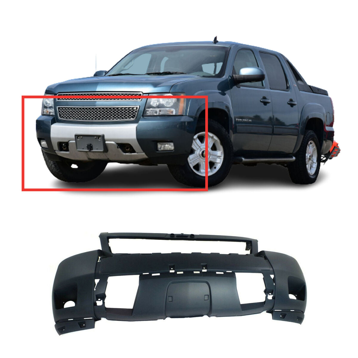 2007 2013 Chevrolet Avalanche Suburban Tahoe front Bumper Cover GM10
