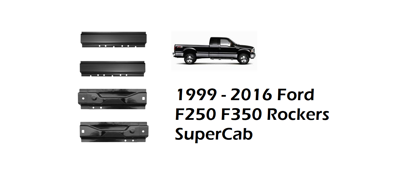 1999 - 2016 Ford F250 F350 F450 Rocker Panel  and Cab Corner Set - Super Cab