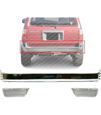 1996 - 1998 Toyota 4Runner Rear Chrome Bumper W/O Flare Holes (3 pieces)