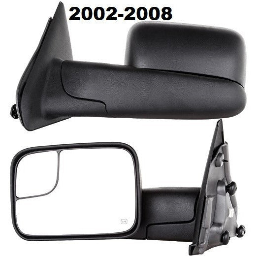 2002 - 2009 Dodge Ram 1500 2500 3500 Manual Towing Mirrors - Pair Platinum D0209P