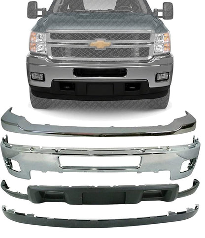 Silverado 2007 - 2013 2500 3500 Fits: 2011 - 2014 Front Bumper Assembly with Brackets