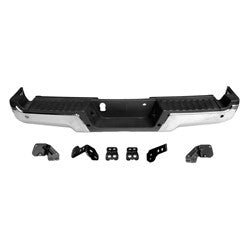 Ford F250 F350 F450 2017 - 2019 &  2020 - 2022 SuperDuty Rear Bumper Chrome Assembly with Park Sensor Holes  FO1103198